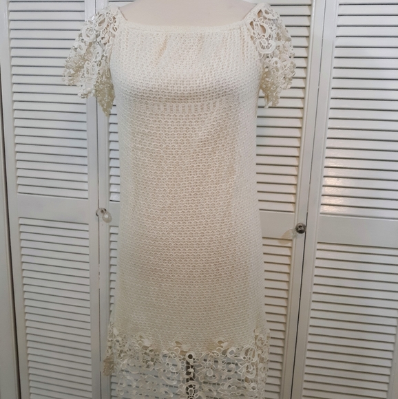 Flying Tomato Dresses & Skirts - Flying tomato ivory lace shift dress sz small C2